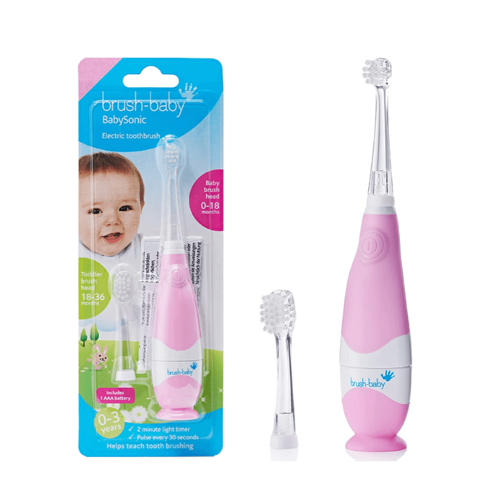 Brush-Baby BabySonic elektriline hambahari väikelastele ROOSA (kuni 3.a)