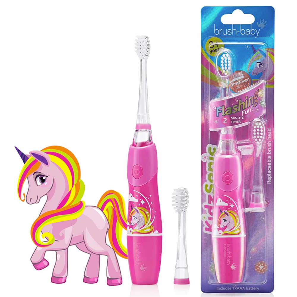 Brush-Baby KidzSonic elektriline hambahari lastele UNICORN (al 3.a)