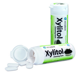 Närimiskumm Miradent 100% Xylitol Roheline Tee (30g
