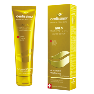 Dentissimo Extra Whitening GOLD 75ML valgendav hambapasta (kullaosakestega)