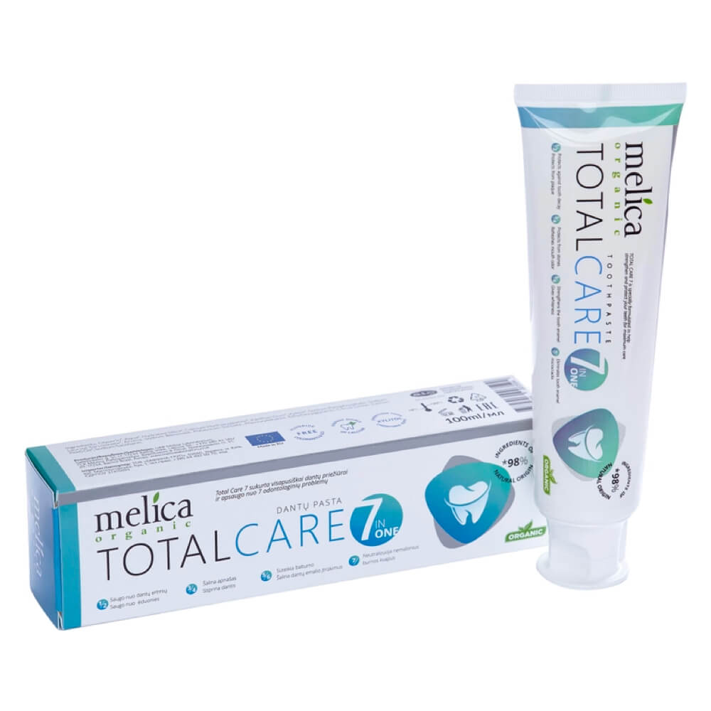 Melica Organic TOTAL CARE 7-in-1 hambapasta põhjalikuks hoolduseks 100ml