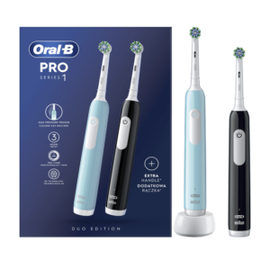 Oral-B PRO Series 1 elektriline hambahari Black / Blue (2 hambaharja komplekt)