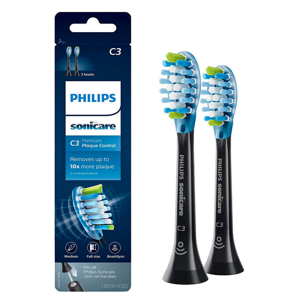 Philips Sonicare Premium Plaque Defence C3 pehme äärega hambaharja otsikud HX9042/33 (MUST