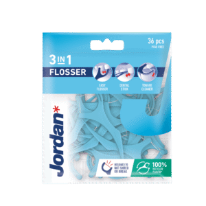 Hambaniit Jordan Flosser 3in1 koos hambatikuga (50tk)