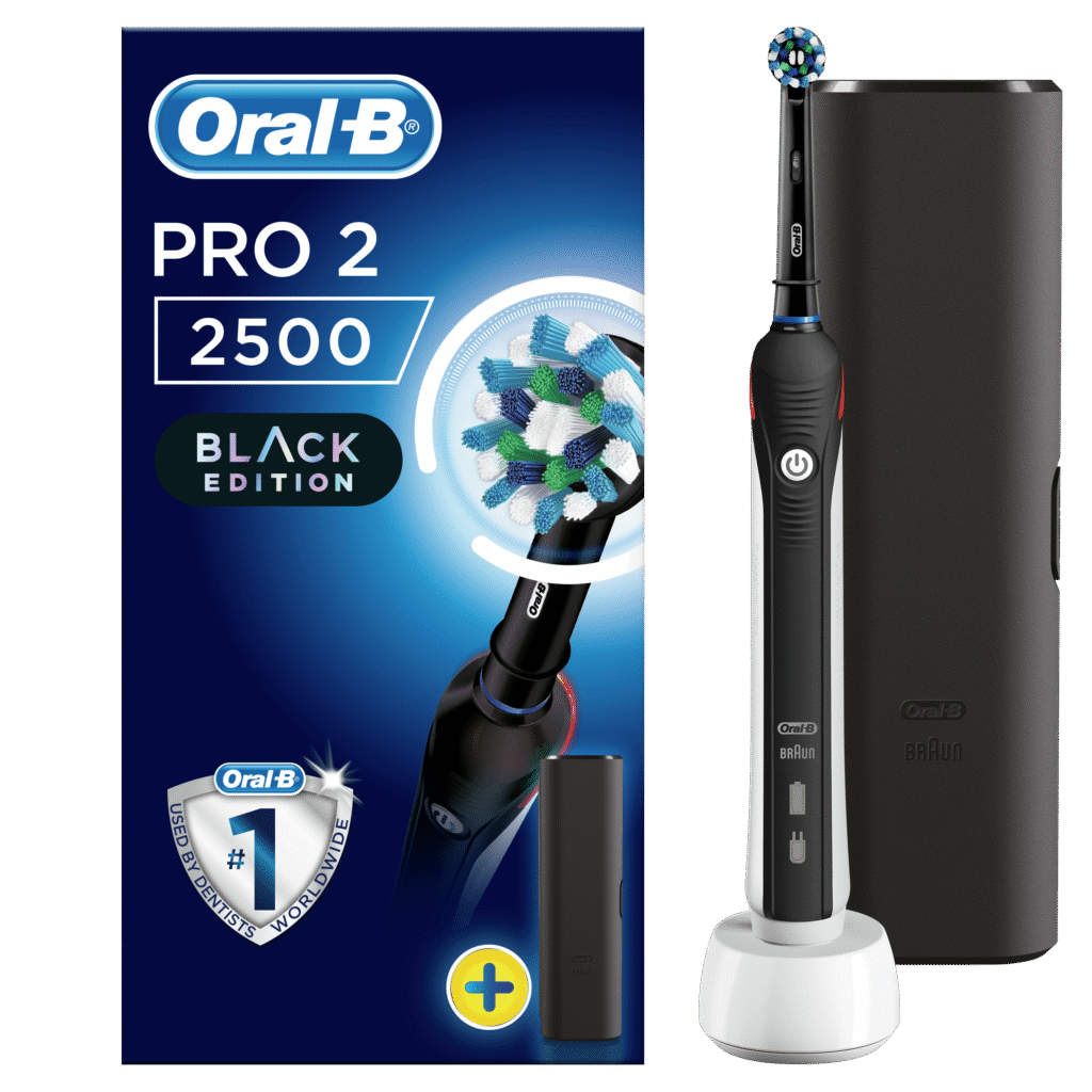 Oral-B PRO2 2500 Black Edition MUST elektriline hambahari surveanduriga (2 režiimi