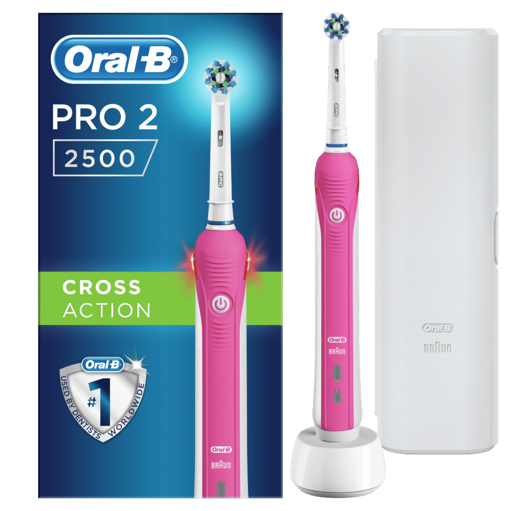 Oral-B PRO2 2500 Pink Edition ROOSA elektriline hambahari surveanduriga (2 režiimi