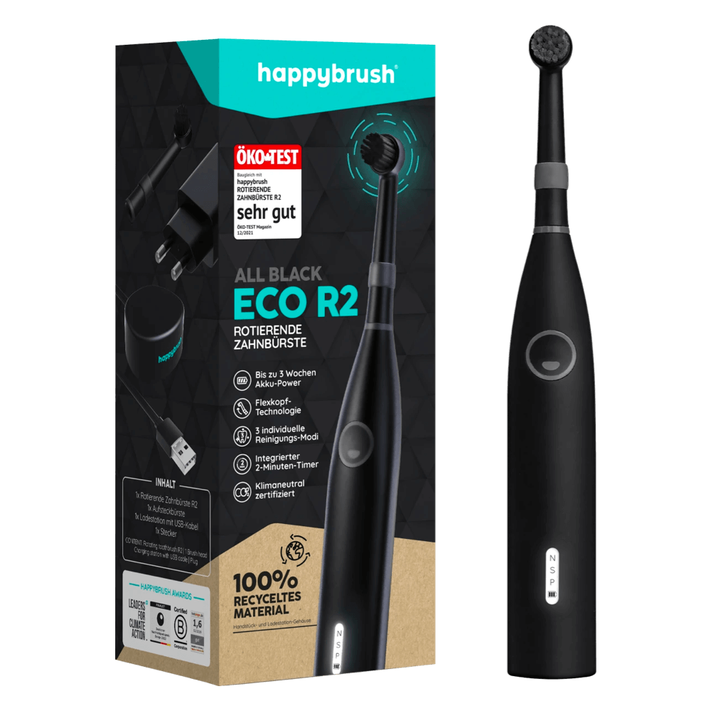 happybrush ECO R2 All Black elektriline hambahari (pöörlev