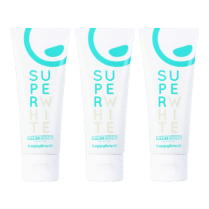 3 x happybrush SUPER WHITE valgendav hambapasta 75ml (Sensitive)