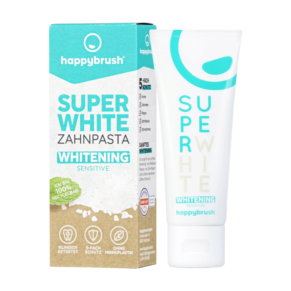 happybrush SUPER WHITE valgendav hambapasta 75ml (Sensitive)