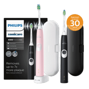 Philips Sonicare ProtectiveClean 4300 seeria HX6800/35 MUST + ROOSA komplekt (2 käepidet