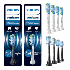 Philips Sonicare Premium Plaque Defence C3 hambaharja otsikud KOMBO HX9044 (4 x VALGE + 4 x MUST)