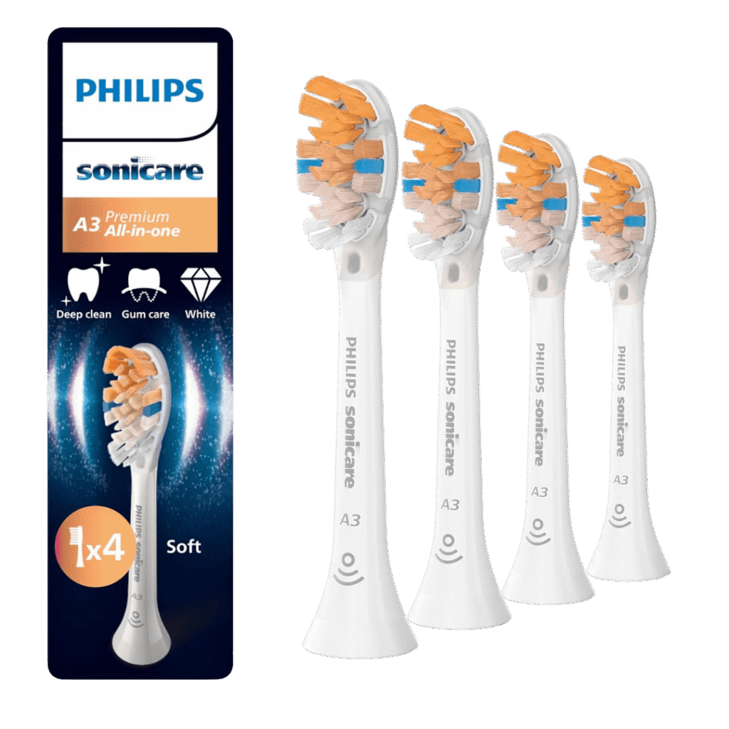 Philips Sonicare A3 Premium All-in-One (Soft) pehmed hambaharja otsikud HX9094/87 (VALGE