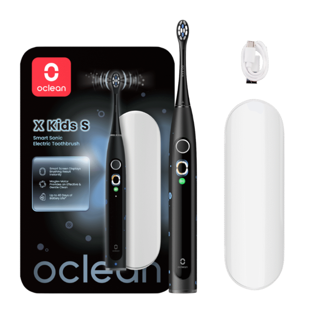 Oclean X KIDS S Black elektriline hambahari noortele MUST (alates 6a)