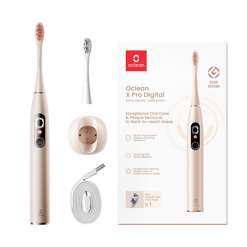Oclean X Pro Digital Gold elektriline hambahari KULDNE (2 otsikut)