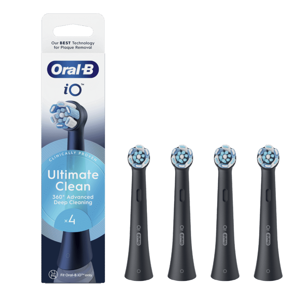 Oral-B iO Ultimate Clean Black keskmise tugevusega hambaharja otsikud MUST (CBF-4