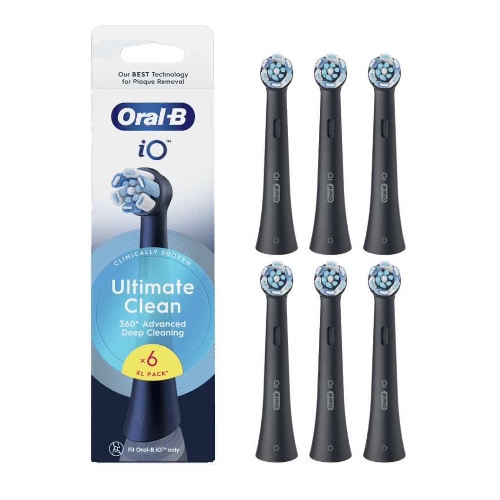 Oral-B iO Ultimate Clean Black keskmise tugevusega hambaharja otsikud MUST (CB-6