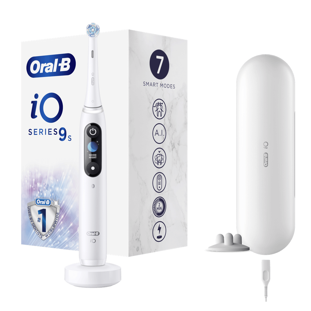 Oral-B iO9S elektriline hambahari White Alabaster (iO-tehnoloogia magnetajamiga)