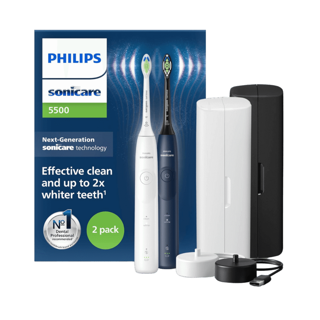 Philips Sonicare 5500 elektriline hambahari HX7119/01 VALGE + MERESININE (2 käepidet)
