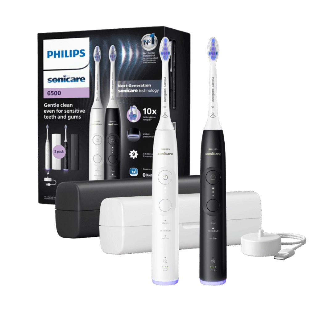 Philips Sonicare 6500 elektriline hambahari HX7419/01 MUST + VALGE (2 käepidet)