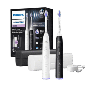 Philips Sonicare 6500 elektriline hambahari (HX7419/01) MUST + VALGE (2 käepidet)