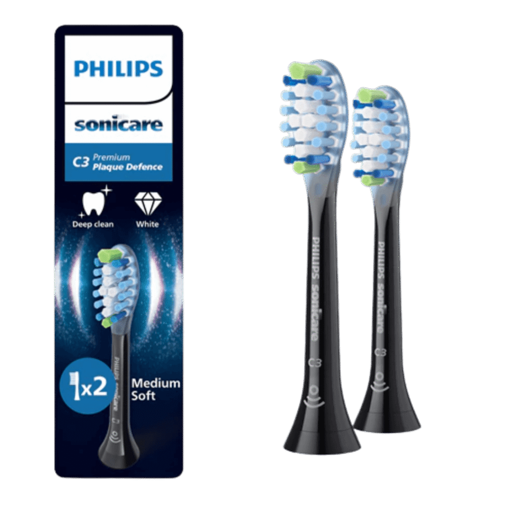 Philips Sonicare Premium Plaque Defence C3 pehme äärega hambaharja otsikud HX9042/88 (MUST