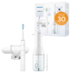 Philips Sonicare DiamondClean 9000 HX3866/41 elektriline hambahari + Power Flosser 3000 veeprits (VALGE)