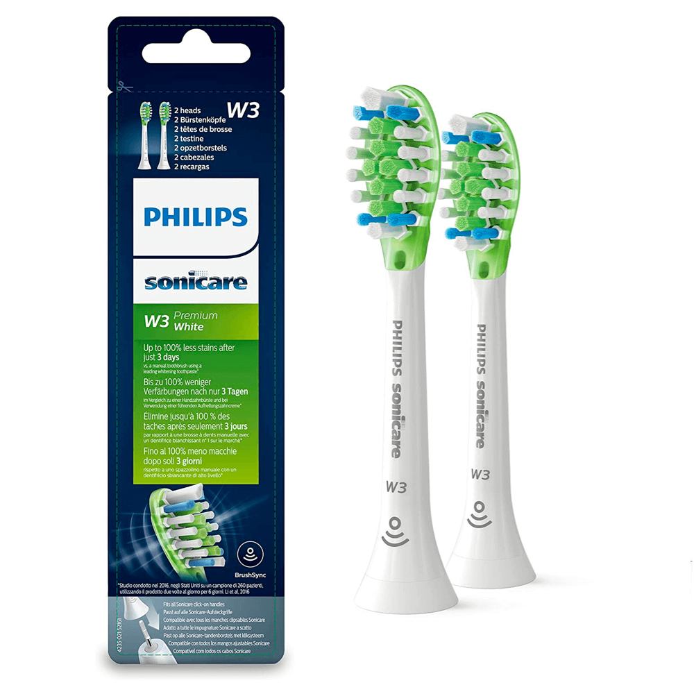 Philips Sonicare Premium White W3 pehme äärega poleerivad hambaharja otsikud HX9062/17 (VALGE