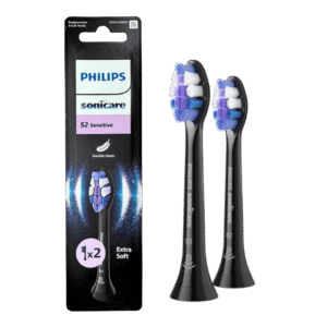 Philips Sonicare S2 Sensitive (Ultra Soft) MUST ülipehmed hambaharja otsikud HX6052/88 (2tk)