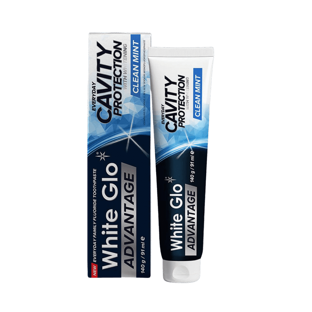 White Glo Advantage Cavity Protection CLEAN MINT valgendav hambapasta 91ml