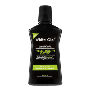 White Glo Charcoal Total Mouth Detox suuvesi 500ml (valgendav aktiivsöega suuvesi)