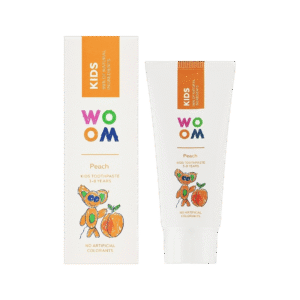 Woom KIDS Peach fluoriidiga hambapasta lastele (3-8.a) 50ml