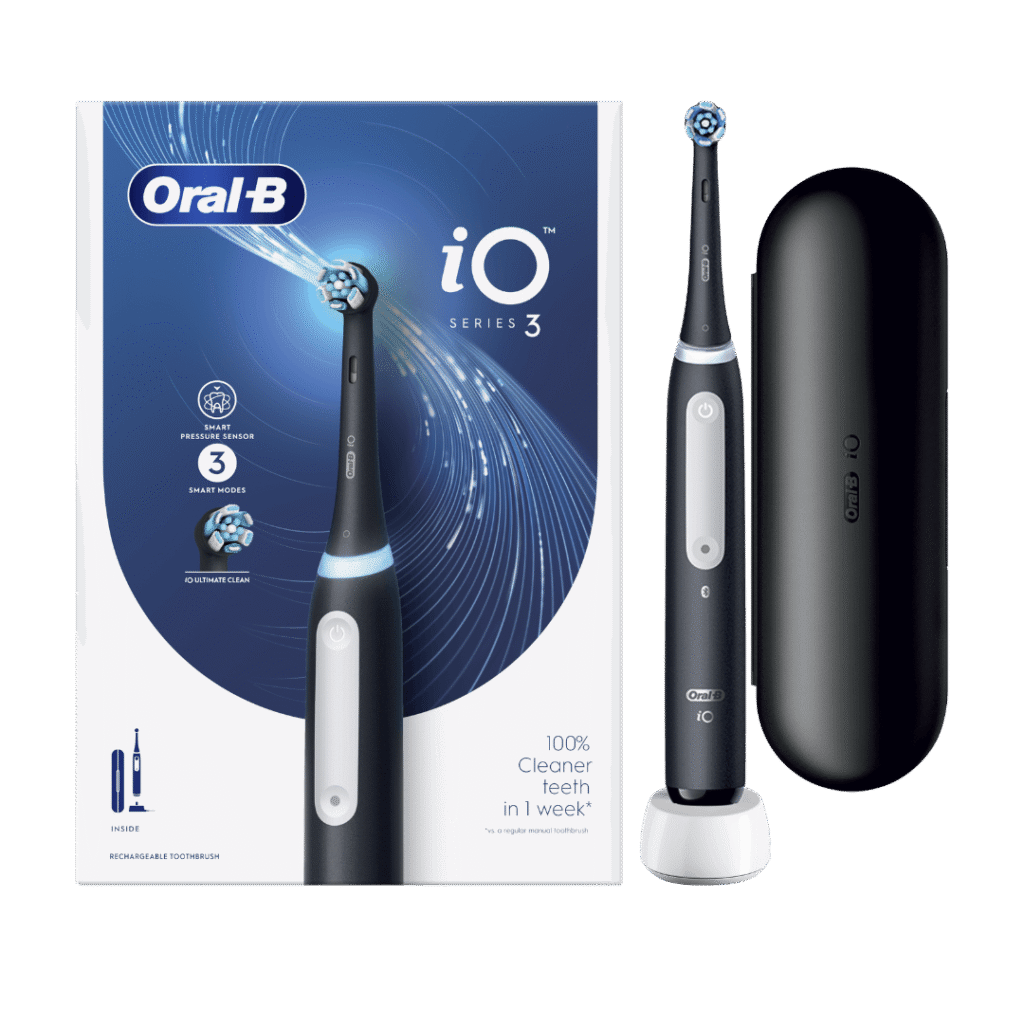 Oral-B iO3 elektriline hambahari Matt Black (3 režiimi) + Reisivutlar