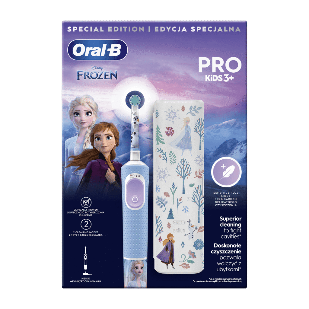 Oral-B Vitality Pro FROZEN elektriline hambahari lastele al. 3a (2 režiimi) + Reisivutlar