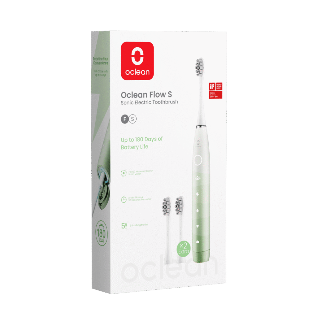 Oclean Flow S Green elektriline hambahari ROHELINE (3 otsikut)