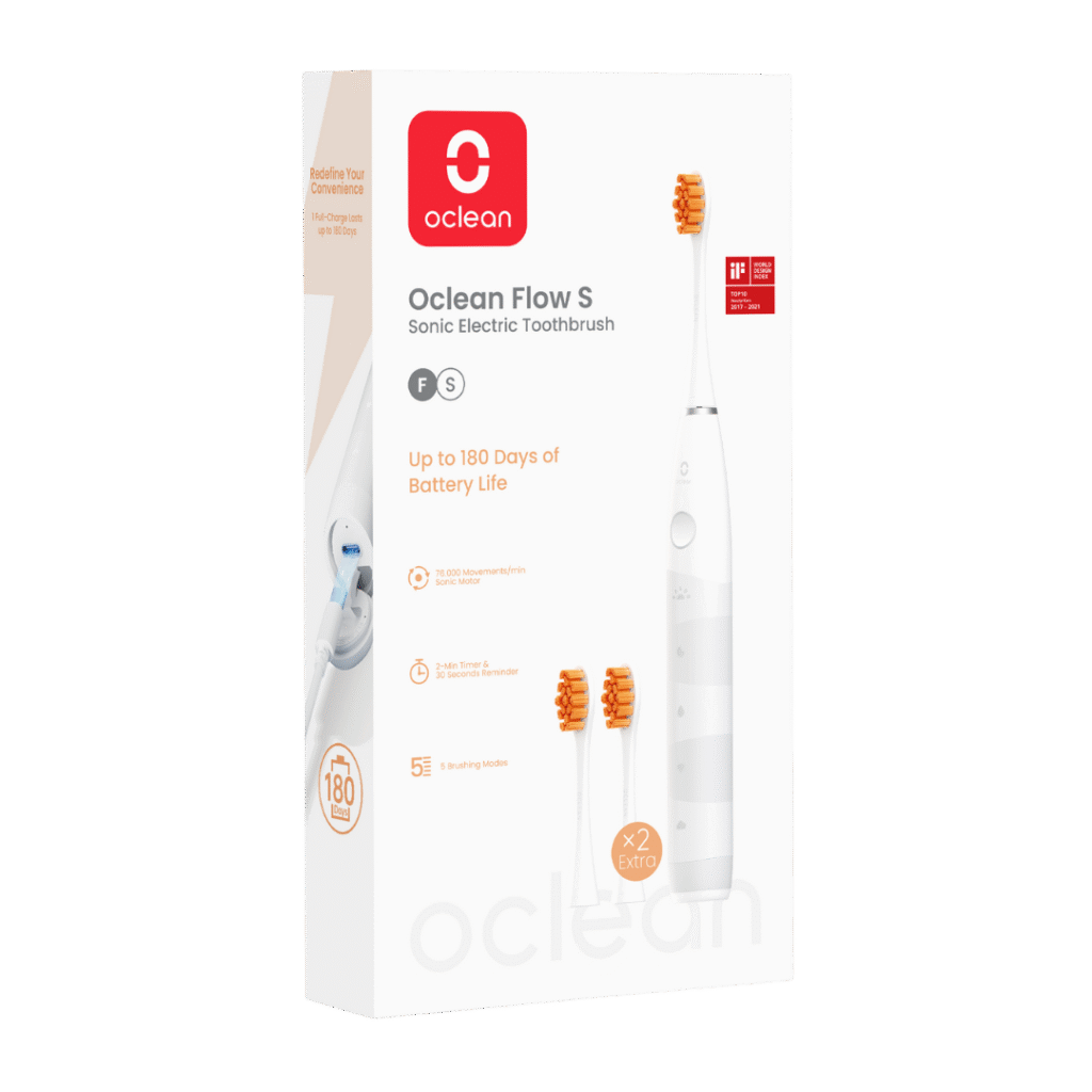 Oclean Flow S White elektriline hambahari VALGE (3 otsikut)