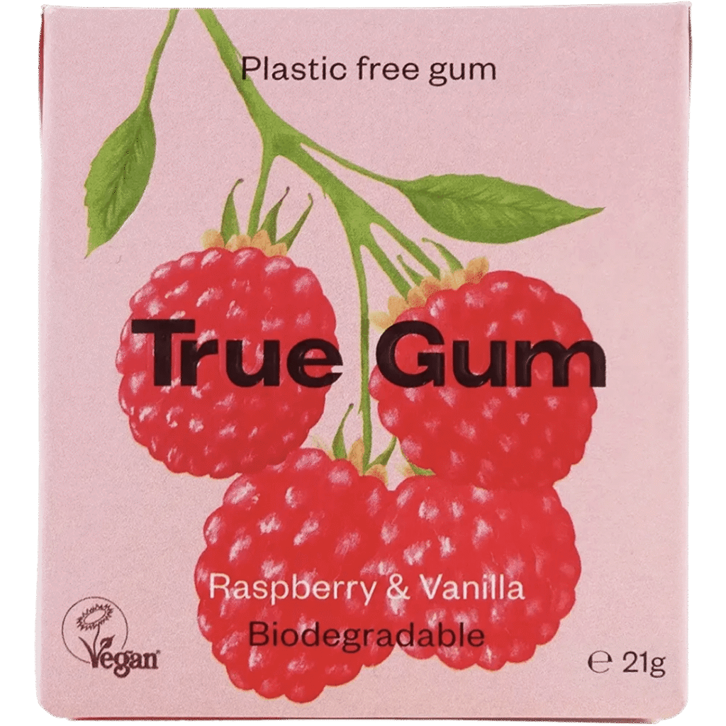 True Gum närimiskumm Vaarika-Vanilje ja ksülitooliga