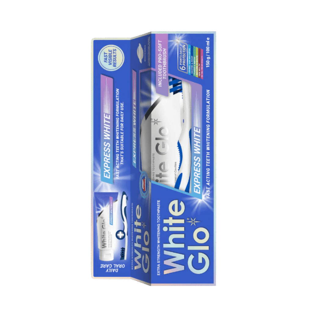 White Glo Express White valgendav hambapasta 100ml (kaasa tasuta käsihambahari)