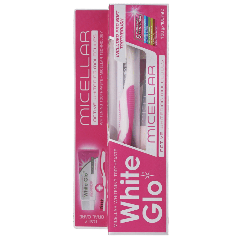 White Glo Micellar valgendav hambapasta 100ml (kaasa tasuta käsihambahari)