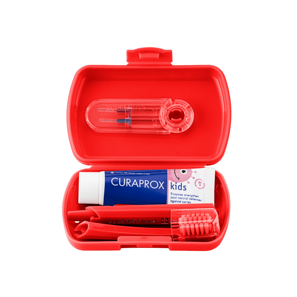 Curaprox Kids Reisikomplekt PUNANE - hambahari