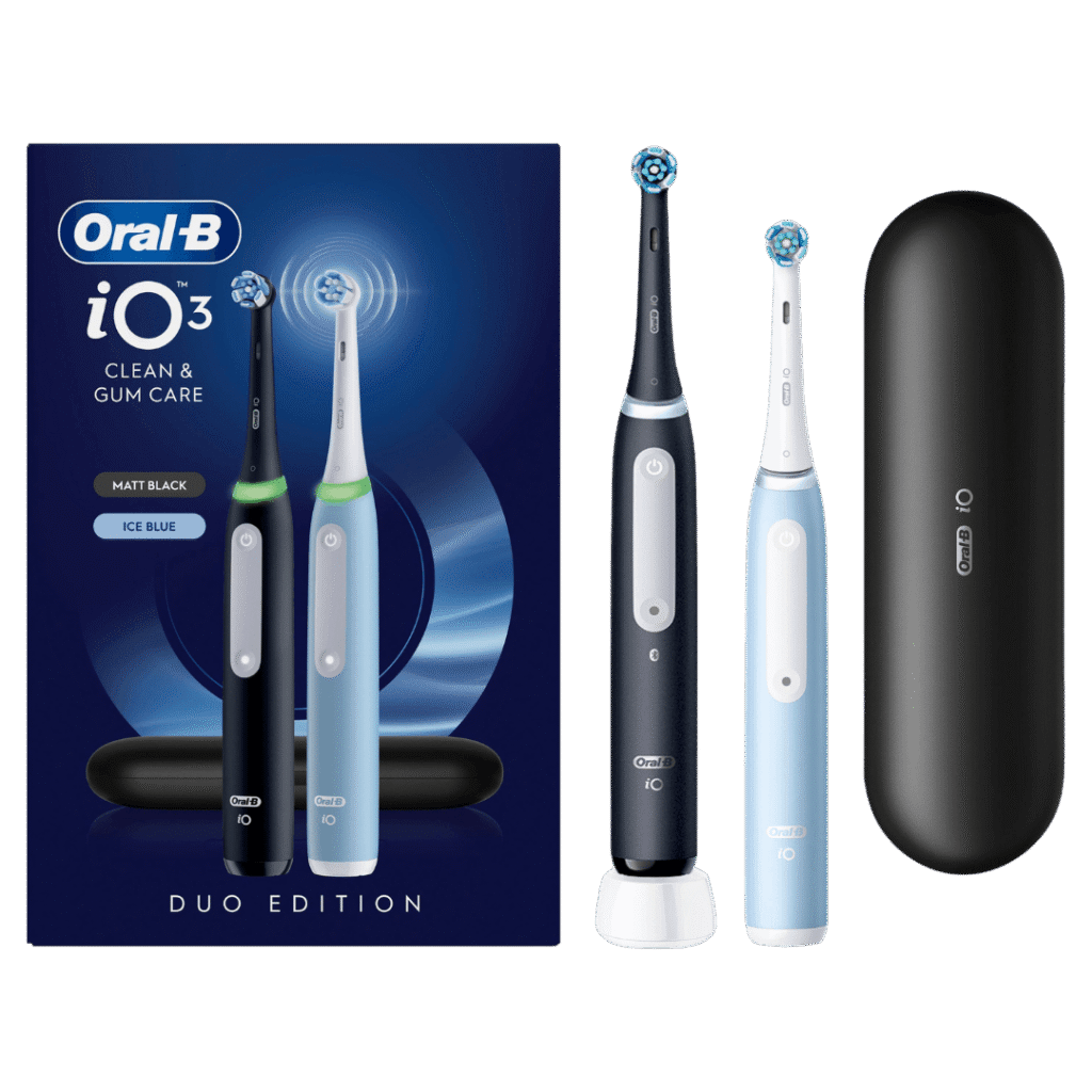 Oral-B iO3 elektriline hambahari Matt Black / Ice Blue (2 hambaharja